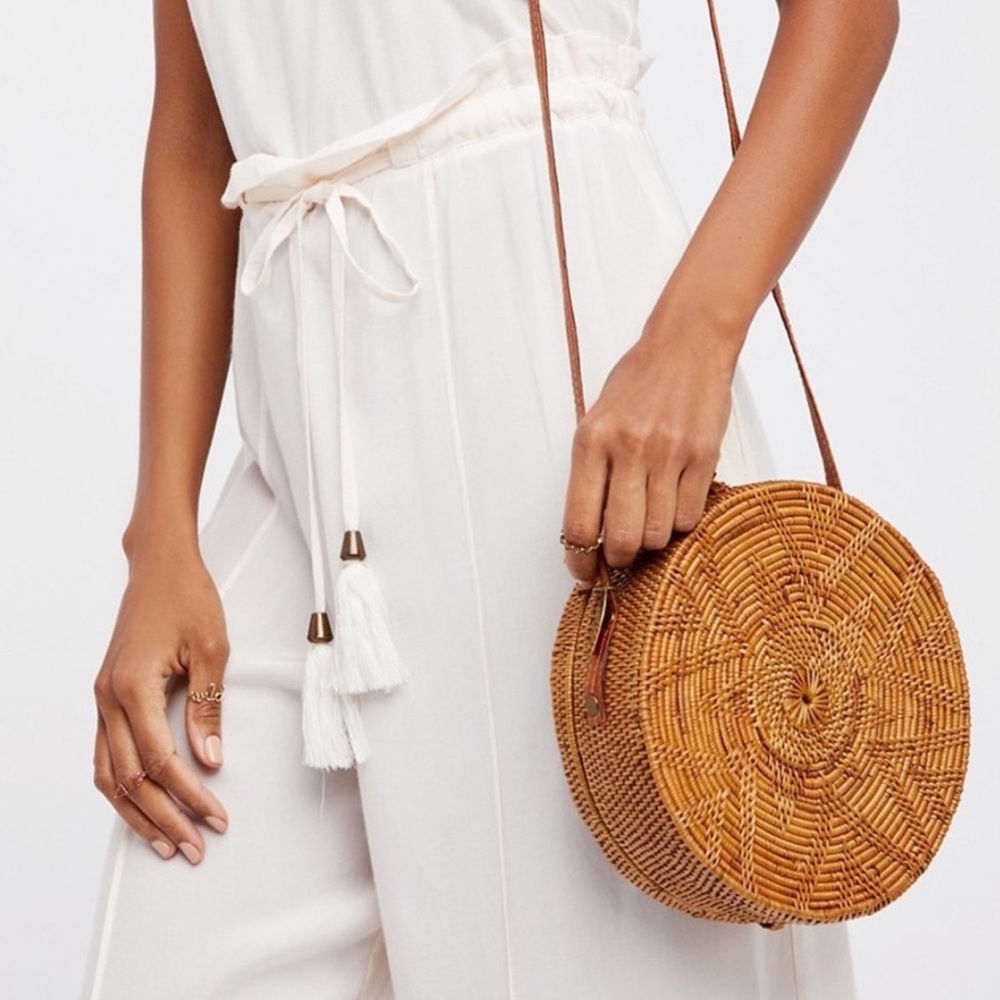 Urban Outiftters Boho Rattan Circle Bag